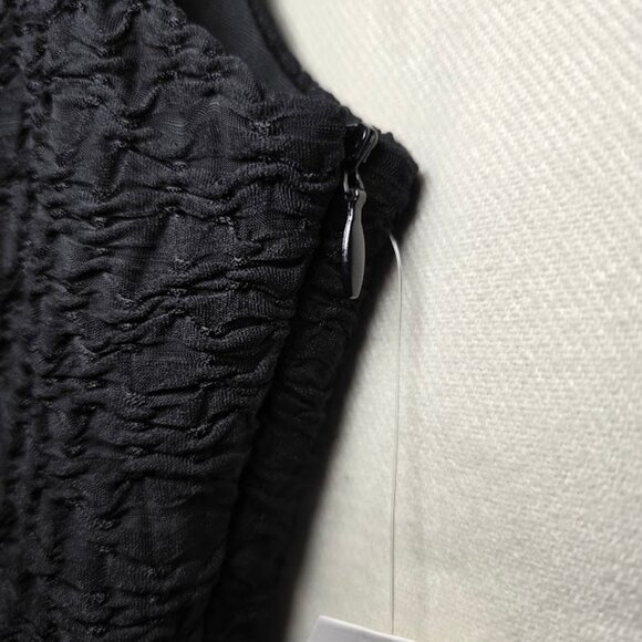 NWT Sadie & Sage Popcorn Maxi Dress w/ Slit Black S - Picture 4 of 12